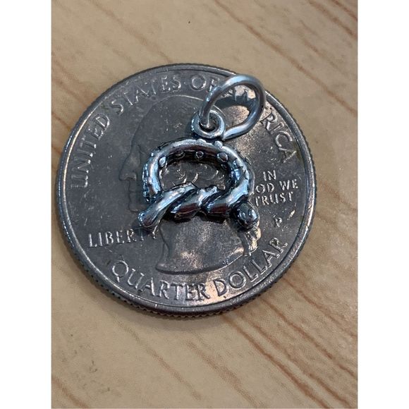 .925 Twisted Pretzel Sterling Silver Jewelry Charm - Picture 5 of 5